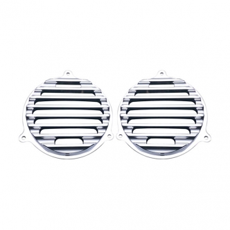 Covingtons Speaker Grills in Finned Chrome Finish For 2014-2020 FLHT/FLHX Models (C0050-C)