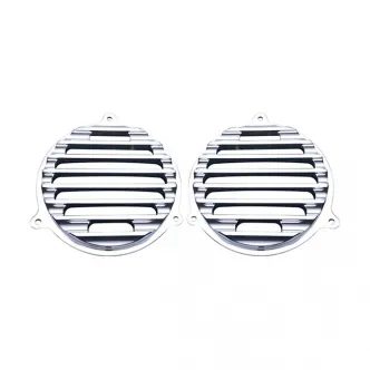 Covingtons Speaker Grills in Finned Chrome Finish For 2014-2020 FLHT/FLHX Models (C0050-C)
