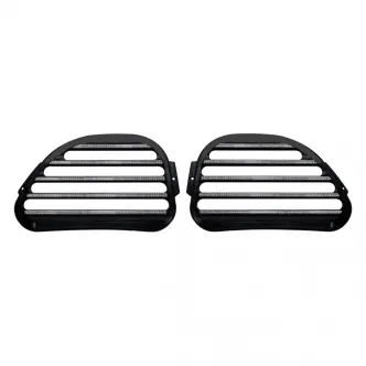 Covingtons Customs Alu Speaker Grills in Finned; Diamond Edge Finish For 1998-2013 Road Glide Models (C0021-D)