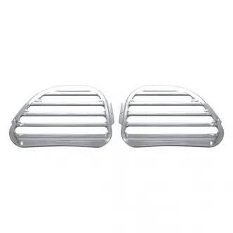 Covingtons Alu Speaker Grills in Finned Chrome Finish For 1998-2013 Road Glide Models (C0021-C)