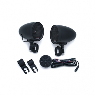 Kuryakyn RoadThunder Speaker Pods & Bluetooth Audio Controller By MTX In Black Finish (2713)