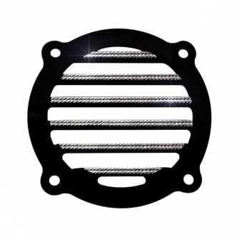 Covingtons Alu Speaker Grills in Finned Black Diamond Edge Finish For 1996-2013 FLHT, FLHTC; 2006-2013 FLHX & Trikes Models (C0020-D)