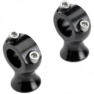 Biltwell Slimline Risers 1.75 Inch in Black Stainless Finish For 1 Inch Handlebars (6401-201-175)