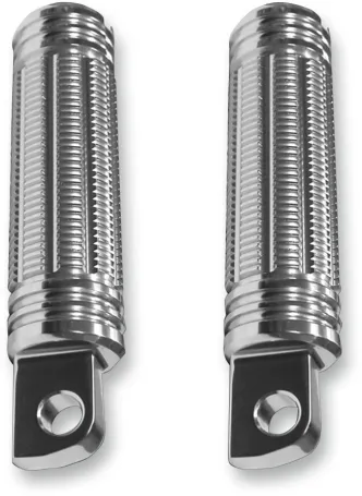 Burly Brand Stash Aluminium Footpegs in Clear Anodized Finish For H-D Male Mount Finish (B13-1004S)