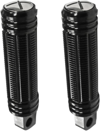 Burly Brand Stash Aluminium Footpegs in Black Anodized Finish For H-D Male Mount Models (B13-1004B)