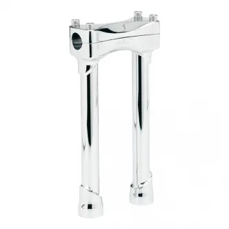 Biltwell Murdock Chrome 10 Inch Tall Risers For 1 Inch Handlebars (6403-105-10)
