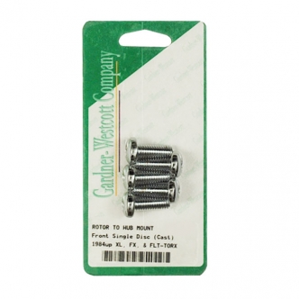 Gardner Westcott Brake Rotor Bolt Kit, Torx Front, Cast Wheels, Dual Disc Buy 2 (5x 5/16-18 x 7/8 Inch) For 1984-2016 B.T., 1984-2003 XL Front Cast Models (ARM604799)