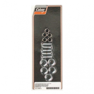 Colony Sprocket Bolt & Nut Kit Flathead Allen & Counter Sunk Washers; Rear Spoke Wheel With Chain For 1973-1984 B.T., 1979-1990 XL Models (ARM959989)