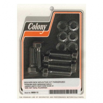 Colony Rocker Box Bolt Kit in Parkerized Finish For 1936-1947 Knuckle Models (ARM822989)