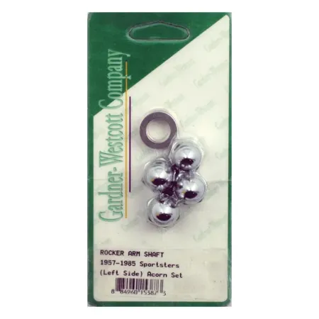 Gardner Westcott Rocker Shaft End Nuts, Acorn Style For 1966-1984 B.T., 1957-1985 XL (Left Side, Including Washers) Models (50-40A)