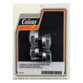 Colony Rocker Shaft End Plug Knuckle Style in Chrome Finish For 1966-Early 1971 B.T., 1957-Early 1971 XL Models (7143-4)