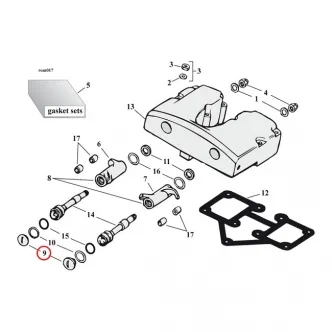Gardner Westcott Rocker Shaft End Plug Kit, Acorn in Chrome Finish For Late 1971-1984 B.T., Late 1971-1985 XL Models (ARM170729)