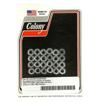 Colony Rocker Cover Washer Set Used Below Long Type Rocker CVR Screws & Alu D-Rings in Zinc Finish For Late 1954-1965 B.T. Models (ARM587929)