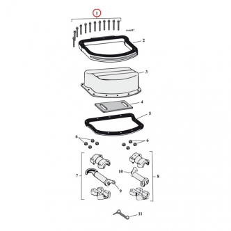 Colony Rocker Cover Screw Kit Short, Use With Steel D-Rings Hex in Chrome Finish For 1948-1965 Panhead Models (ARM005315)