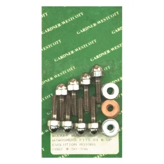 Gardner Westcott Rocker Box Bolt Kit, Acorn, Special Low Crown, Including Steel & Copper Washers in Chrome Finish For 1984-1999 B.T. (Excluding TC); 1986-2017 XL Models (50-20A)