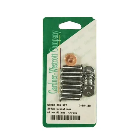 Gardner Westcott Rocker Box Bolt Kit Buttonhead in Chrome Finish For 1984-1999 B.T. (Excluding TC); 1986-2017 XL Models (C-80-15B)
