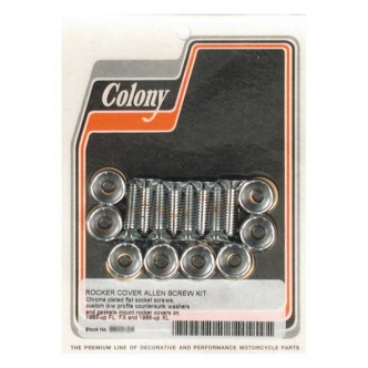 Colony Countersunk Rocker CVR Bolt Kit Allen With Countersunk Washers in Chrome Finish For 1984-1999 B.T. (Excluding TC); 1986-2017 XL Models (ARM051099)