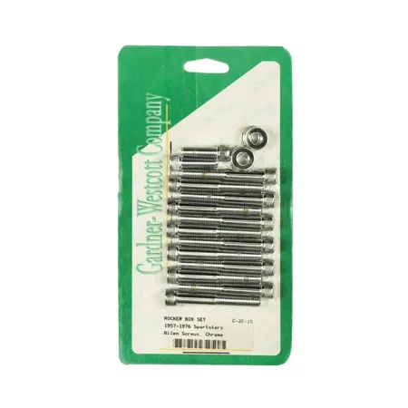 Gardner Westcott Rocker Box Bolt Kit, Allen in Chrome Finish For 1957-1976 XL Models (C-20-15)