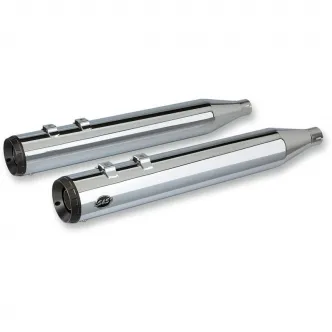 S&S Power Tune Mufflers Grand National Slip-On in Chrome Finish For 2017-2024 Touring Models (550-0693)