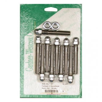 Gardner Westcott Head Bolt Kit, Studs With Acorn Nuts Including Washers For 1948-1984 B.T. Models (ARM860729)