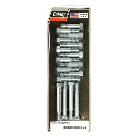 Colony Head Bolt Kit in Zinc Finish Fro 1954-1956 KH Models (9643-16-Z)