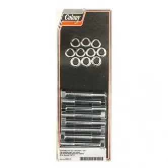 Colony Head Bolt Kit OEM Style Including Washers in Chrome Finish For 1957-1972 XL Models (8944-16)