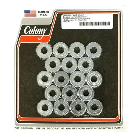 Colony Head Bolt Washer Set in Zinc Finish For H-D Side Valves With Alu Heads Models (7710-18-Z)