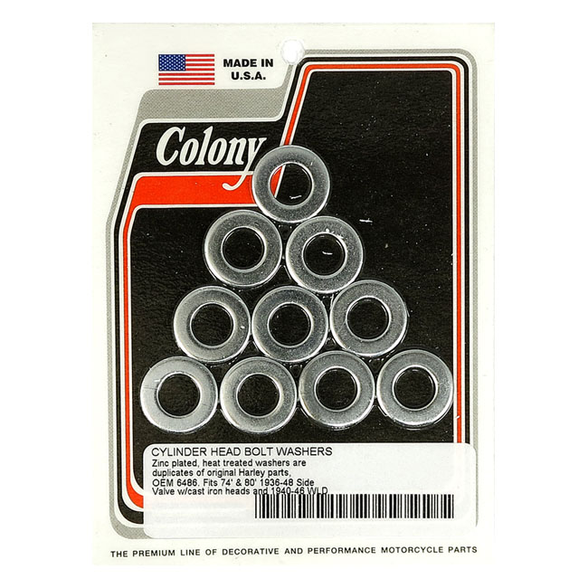Colony Head Bolt Washer Set in Zinc Finish For HD Side Valves With