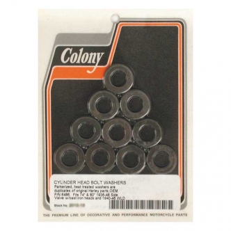Colony Head Bolt Washer Set in Black Parkerized Finish For All H-D Side Valve With Cast Iron Heads Models (ARM346989)