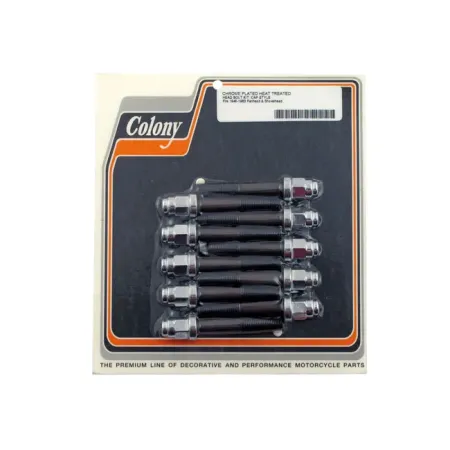 Colony Head Bolt Kit Cap Style in Chrome Plated Finish For 1948-1983 B.T. Models (8457-20)