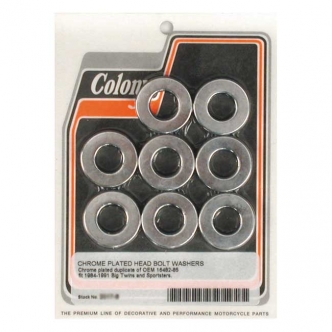 Colony Head Bolt Washer Set in Chrome Finish For 1984-1990 B.T., 1986 XL Models (ARM106989)