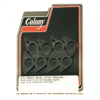 Colony Cylinder Base Spacers in Black Oxide Models For 1979-1984 1340CC B.T. Models (ARM114315)