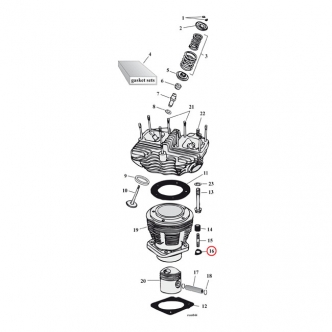 Colony Cylinder Base Spacers in Chrome Finish For 1979-1984 1340CC B.T. Models (ARM014315)