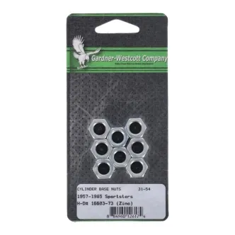 Gardner Westcott Cylinder Base Nut Kit, Hex in Zinc Finish For 1957-1985 XL, 1929-1973 45 Inch SV Models (31-54)