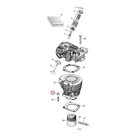Gardner Westcott Cylinder Base Nut Kit, Acorn in Chrome Finish For 1952-1985 K, XL, 1929-1973 45 Inch SV Models (50-54A)