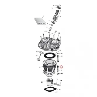Colony Cylinder Base Nut Kit Acorn Milled Hex Without Washers in Chrome Finish For 1978-1984 B.T. Models (ARM541315)