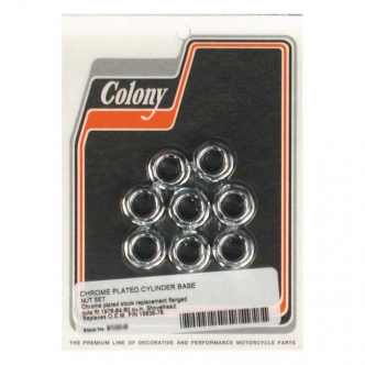 Colony Cylinder Base Nut Kit Hex Flanged in Chrome Finish For 1979-1984 1340CC B.T. Models (ARM311989)