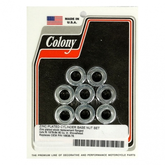Colony Cylinder base Nut Kit Hex Flanged in Zinc Finish For 1979-1984 1340CC B.T. Models (ARM196929)