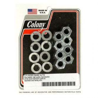 Colony Cylinder Base Nut Kit Hex in Zinc Finish For 1957-1985 XL, 1929-1973 45 Inch SV Models (ARM296929)