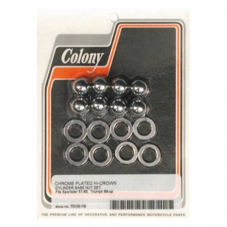 Colony Cylinder Base Nut Kit Acorn in Chrome Finish For 1957-1985 XL, 1929-1973 45 Inch SV Models (ARM811989)