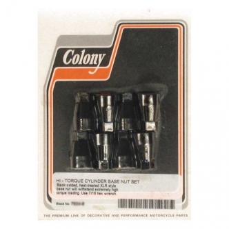 Colony Cylinder Base Nut Kit High-Torque in Black Finish For 1957-1985 XL, 1929-1973 45 Inch SV Models (ARM021989)