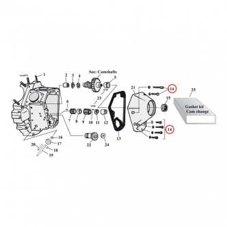 Gardner Westcott B.T. Cam Cover Mount Kit, in Stainless Allen Finish For 1991-1998 FXR, Dyna (Excluding TC) Models (ARM631029)