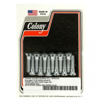 Colony Cam Cover Mount Kit, OEM Style 1/4-20 Threaded in Zinc Finish For 1936-1969 B.T. With 1/4-20 Threaded Aftermarket Cases Models (ARM707929)