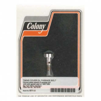 Colony Cam Cover Oil Passage Bolt in Chrome Finish For 1963-1969 B.T. Models (ARM031099)