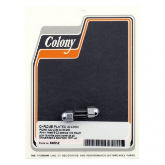 Colony Point Cover Screws in Acorn Style Finish For 1971-1999 B.T. (Excluding Twin Cam), 1971-2003 XL Models (ARM005929)