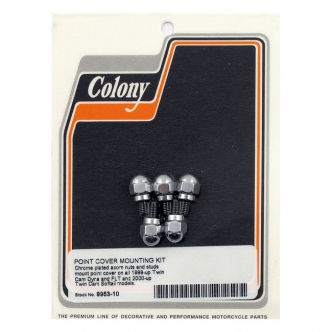 Colony Point Cover Screws, Acorn Style in Chrome Finish For 1999-2017 TCA/B, 2004-2022 XL Models (ARM860929)