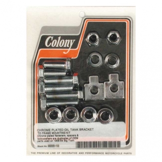 Colony Oil Tank Bracket-Frame Mount Kit in Chrome Finish For 1958-1964 B.T. Models (ARM805989)