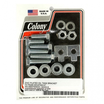 Colony Oil Tank Bracket-Frame Mount Kit in Zinc Finish For 1958-1964 B.T. Models (ARM467929)