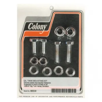 Colony Oil Tank Mount Kit in Chrome Finish For 1936-1957 B.T. Models (ARM329039)