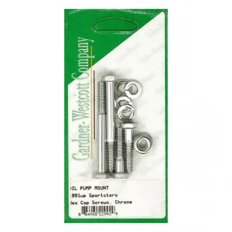 Gardner Westcott Oil Pump Mount Kit Allen in Chrome Finish With Hex Caps For 1991-1997 XL Models (ARM900879)